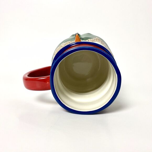 Coffee Hot Chocolate Tea Cup Mug St. Nicholas Square Button Up 3D Snowman Frosty - Picture 4 of 5